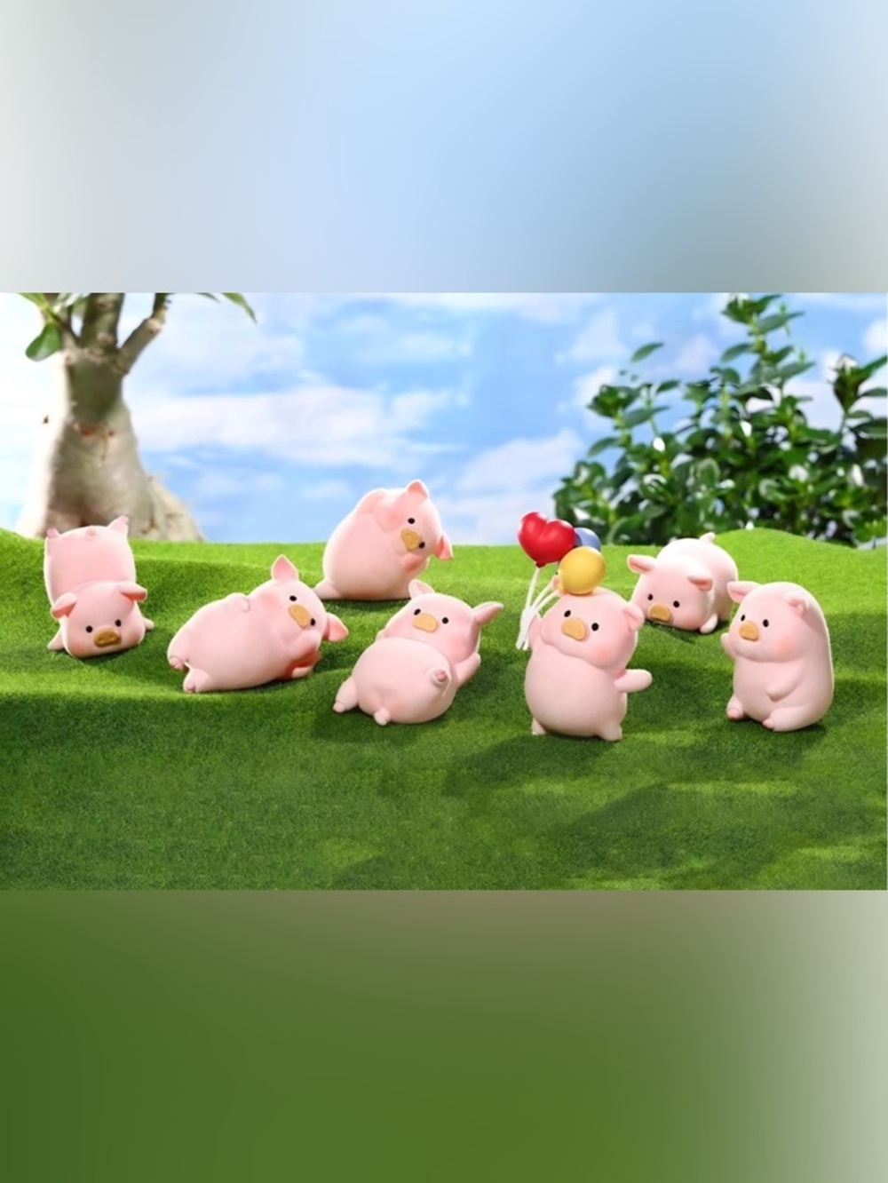 Pig Daily Life Series Blind Box Figures - Flocked - Brand New - whole case